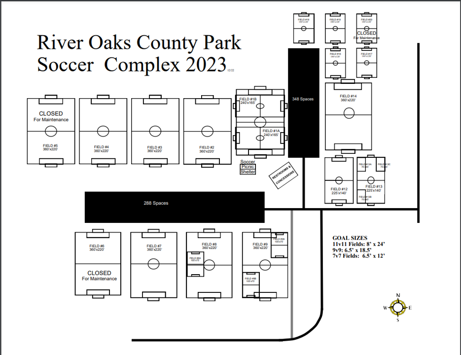River Oaks Field Map